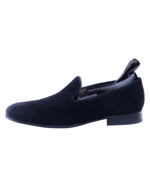 Corneliani Black Suede Men's Loafer shoes