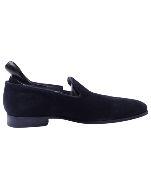 Corneliani Black Suede Men's Loafer shoes-2