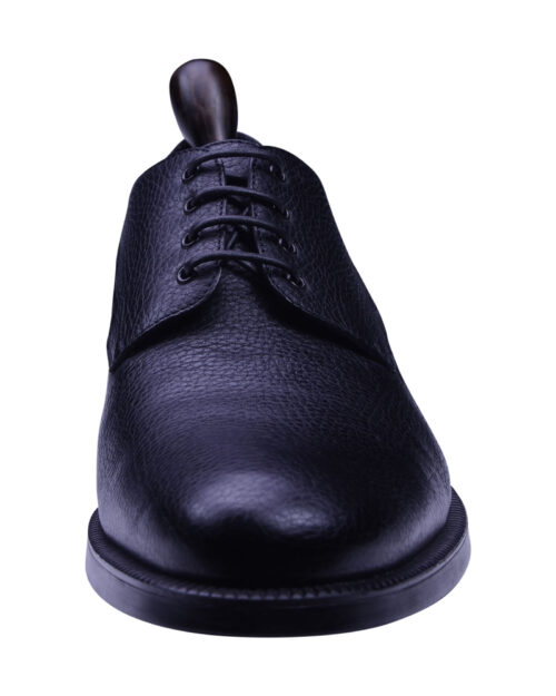 a.testoni Black Color Calf Leather Handmade Lace Up Shoe -2