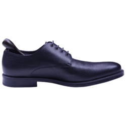a.testoni Black Color Calf Leather Handmade Lace Up Shoe
