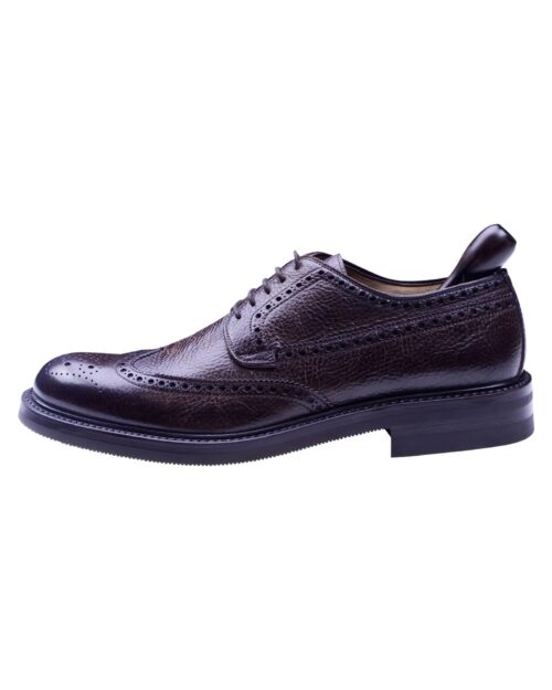 Corneliani Brown Leather Men’s Wing Style Lace-up Shoes