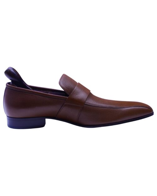 Bally Designer Brown Leather Men's Loafer shoes
