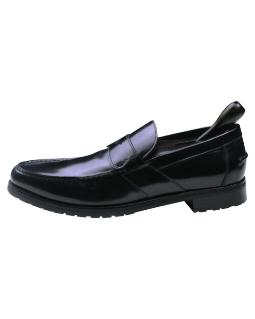 Calvin Klein Collection Black Leather Men's Loafer shoes-1