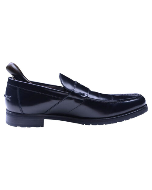 Calvin Klein Collection Black Leather Men's Loafer shoes