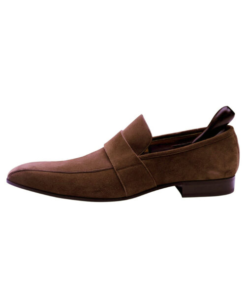 Bally Designer Brown Suede Leather Men's Loafer shoes -1