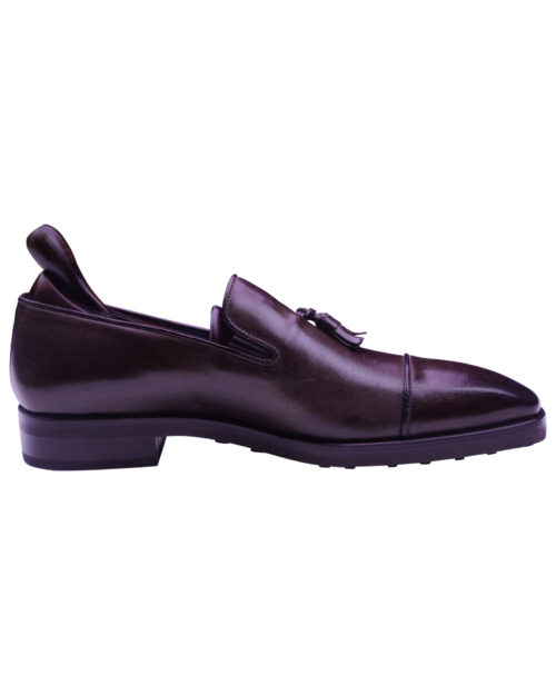 Angelo Galasso Signature Burnished Brown Loafer shoes