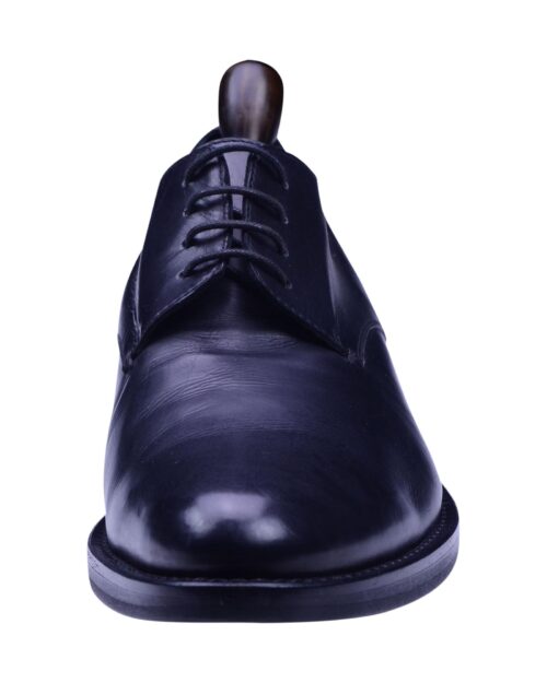 Costume National Black Color Calf Leather Handmade Lace Up Shoe -2