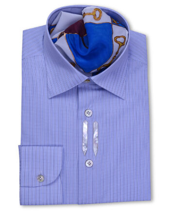 Classic Style Regular Fit Blue checkered Striped Shirts