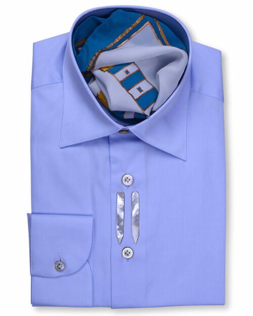 Super fine Spread Collar Regular Fit Blue Dress Shirt