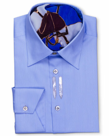 Tailored Fit Blue White Striped Luxury Shirt