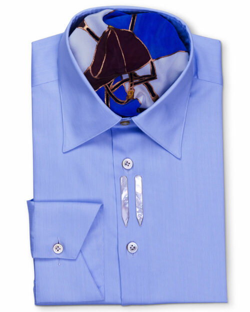 Tailored Fit Blue White Striped Luxury Shirt