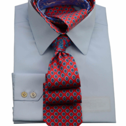Handcrafted Exclusive Masterpiece Red-Blue Necktie