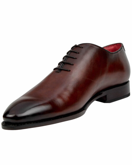 Goodyear Welted Burnished Brown Calf leather lace up shoes