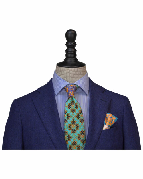 Royal Blue Plain Flannel Fabrics suit